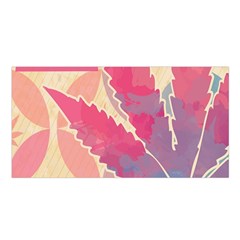 Marijuana Heart Cannabis Rainbow Pink Cloud Satin Shawl by Mariart