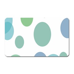 Polka Dots Blue Green White Magnet (rectangular) by Mariart