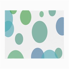 Polka Dots Blue Green White Small Glasses Cloth (2-side)