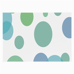 Polka Dots Blue Green White Large Glasses Cloth