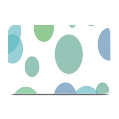 Polka Dots Blue Green White Plate Mats by Mariart