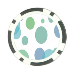 Polka Dots Blue Green White Poker Chip Card Guard (10 Pack) by Mariart