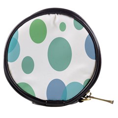 Polka Dots Blue Green White Mini Makeup Bags