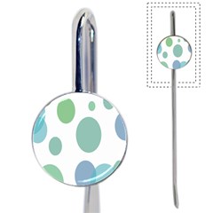 Polka Dots Blue Green White Book Mark by Mariart