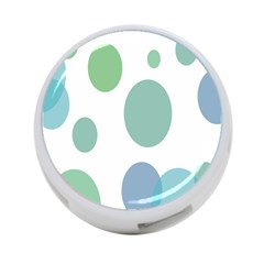 Polka Dots Blue Green White 4-port Usb Hub (one Side) by Mariart