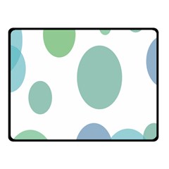 Polka Dots Blue Green White Fleece Blanket (small) by Mariart