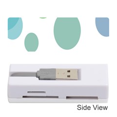 Polka Dots Blue Green White Memory Card Reader (stick)  by Mariart