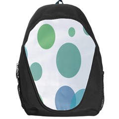 Polka Dots Blue Green White Backpack Bag by Mariart