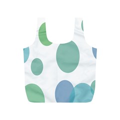 Polka Dots Blue Green White Full Print Recycle Bags (s) 