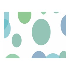 Polka Dots Blue Green White Double Sided Flano Blanket (mini)  by Mariart