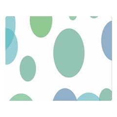 Polka Dots Blue Green White Double Sided Flano Blanket (large)  by Mariart