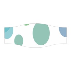 Polka Dots Blue Green White Stretchable Headband by Mariart