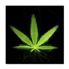 Marijuana Weed Drugs Neon Green Black Light Tile Coasters