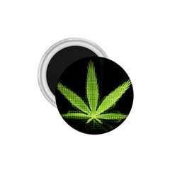 Marijuana Weed Drugs Neon Green Black Light 1.75  Magnets