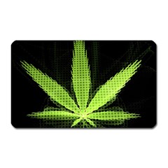 Marijuana Weed Drugs Neon Green Black Light Magnet (rectangular)