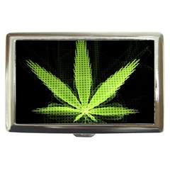 Marijuana Weed Drugs Neon Green Black Light Cigarette Money Cases