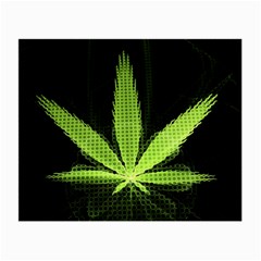 Marijuana Weed Drugs Neon Green Black Light Small Glasses Cloth