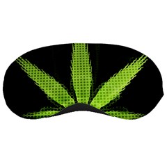 Marijuana Weed Drugs Neon Green Black Light Sleeping Masks by Mariart