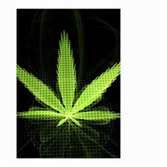 Marijuana Weed Drugs Neon Green Black Light Small Garden Flag (two Sides) by Mariart