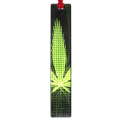 Marijuana Weed Drugs Neon Green Black Light Large Book Marks by Mariart