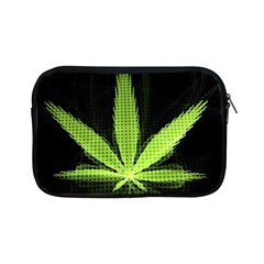 Marijuana Weed Drugs Neon Green Black Light Apple Ipad Mini Zipper Cases