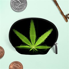 Marijuana Weed Drugs Neon Green Black Light Accessory Pouches (small)  by Mariart