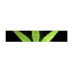 Marijuana Weed Drugs Neon Green Black Light Flano Scarf (mini)