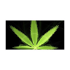 Marijuana Weed Drugs Neon Green Black Light Yoga Headband by Mariart