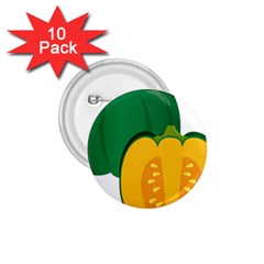 Pumpkin Peppers Green Yellow 1 75  Buttons (10 Pack) by Mariart