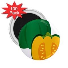 Pumpkin Peppers Green Yellow 2 25  Magnets (100 Pack) 