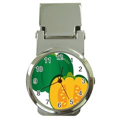 Pumpkin Peppers Green Yellow Money Clip Watches by Mariart