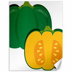 Pumpkin Peppers Green Yellow Canvas 18  X 24   by Mariart