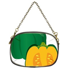 Pumpkin Peppers Green Yellow Chain Purses (two Sides)  by Mariart