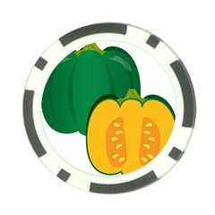 Pumpkin Peppers Green Yellow Poker Chip Card Guard (10 Pack) by Mariart