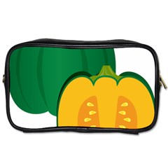 Pumpkin Peppers Green Yellow Toiletries Bags by Mariart