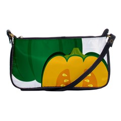 Pumpkin Peppers Green Yellow Shoulder Clutch Bags by Mariart