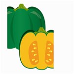 Pumpkin Peppers Green Yellow Large Garden Flag (Two Sides) Front