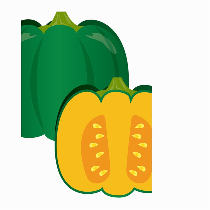 Pumpkin Peppers Green Yellow Large Garden Flag (Two Sides)