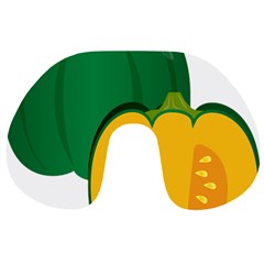 Pumpkin Peppers Green Yellow Travel Neck Pillows by Mariart