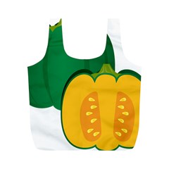 Pumpkin Peppers Green Yellow Full Print Recycle Bags (m)  by Mariart