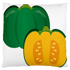 Pumpkin Peppers Green Yellow Standard Flano Cushion Case (one Side) by Mariart