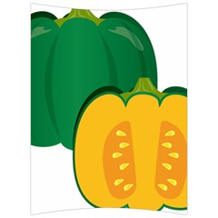 Pumpkin Peppers Green Yellow Back Support Cushion