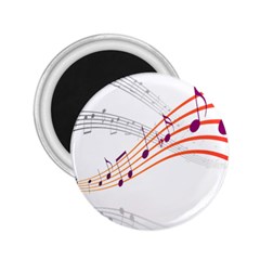 Musical Net Purpel Orange Note 2 25  Magnets by Mariart