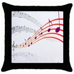 Musical Net Purpel Orange Note Throw Pillow Case (Black) Front