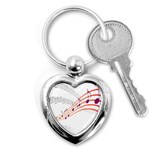 Musical Net Purpel Orange Note Key Chains (Heart)  Front