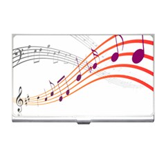 Musical Net Purpel Orange Note Business Card Holders