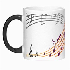 Musical Net Purpel Orange Note Morph Mugs by Mariart