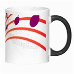 Musical Net Purpel Orange Note Morph Mugs Right