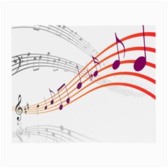 Musical Net Purpel Orange Note Small Glasses Cloth (2-Side)