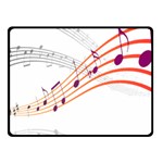 Musical Net Purpel Orange Note Fleece Blanket (Small) 50 x40  Blanket Front